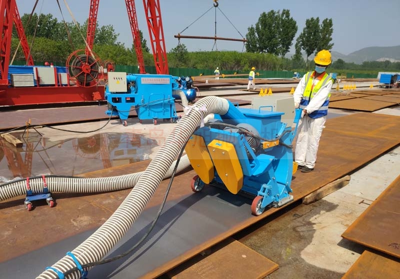 鋼板拋丸清理機-移動式鋼板除銹設備